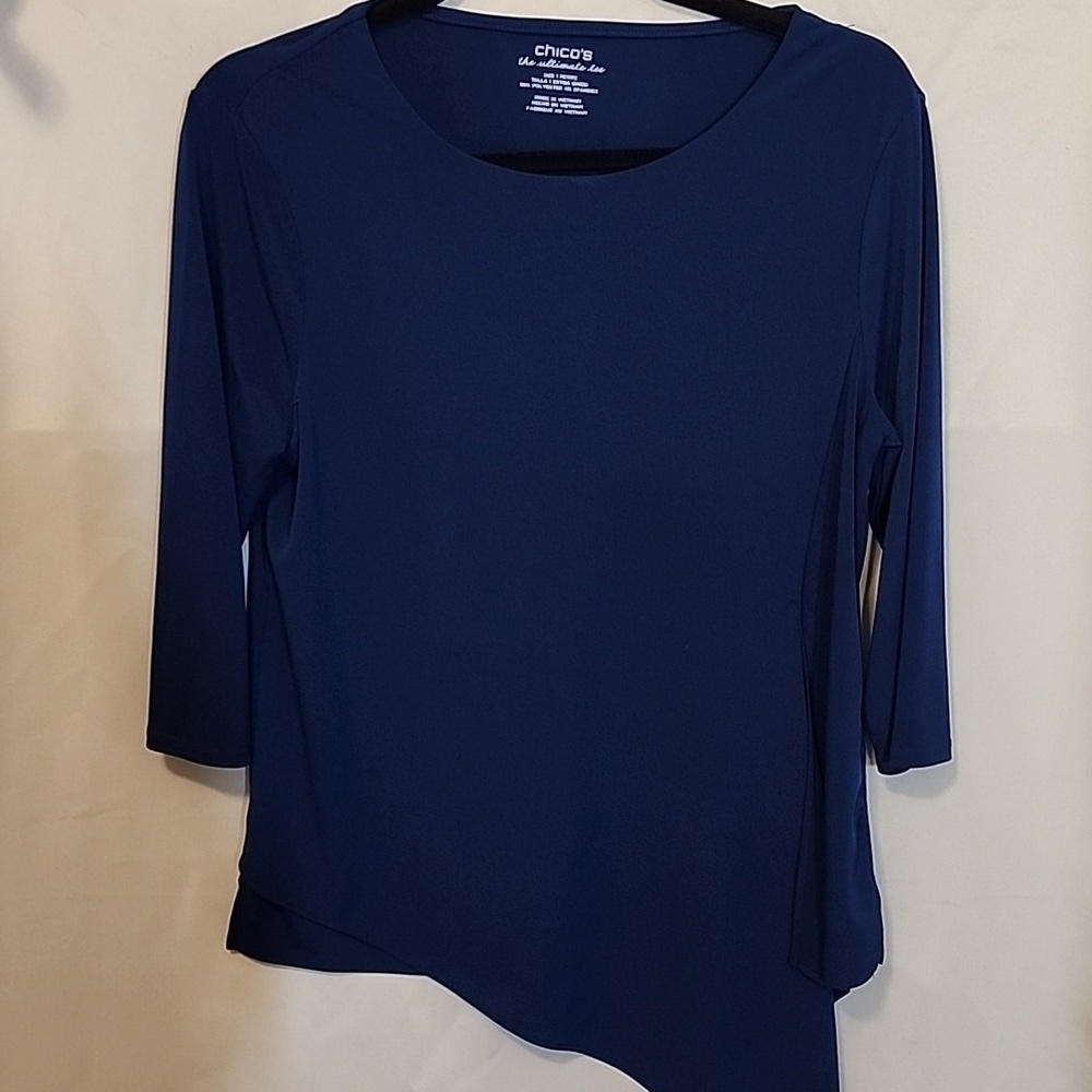 *Chico’s blue long sleeve t shirt sz 1P